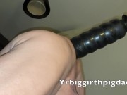 Preview 1 of Huge inflatable dildo in my ass