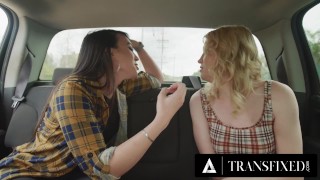 TRANSFIXED - Trans Kasey Kei & Erica Cherry HARD FUCK Cis Stranger Girl in SEX DUNGEON With a FACIAL
