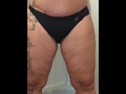 Preview 6 of Horny German Tattooed Milf Pissing While Wearing Panties!