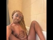 Preview 1 of playing with my ebony fat loose pussy in shower