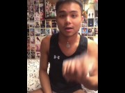 Preview 3 of Asian boy tried masturbator and cock rings
