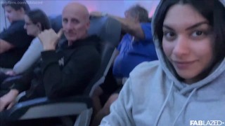 Maevaa Sinaloa - Risky blowjob on the plane, I make him cum in my mouth in mid-flight