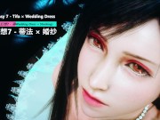 Preview 2 of Final Fantasy 7 - Tifa × Wedding Dress × Stockings - Lite Version