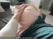 Preview 4 of why step son fucks stepmom mouth? ❤︎ stepmommy risky oral creampie on couch ⚡︎⚡︎⚡︎