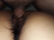Preview 6 of squeezing the pussy, hairy pussy to make it feel rich