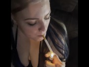 Preview 1 of Sexy SMOKER Loves CUM!