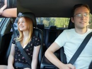 Preview 2 of Surprise Verlonis for Justin lush Control inside her pussy while driving car in Public