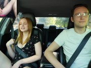 Preview 3 of Surprise Verlonis for Justin lush Control inside her pussy while driving car in Public