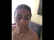 Preview 3 of Latina in stockings masturbates for her followers
