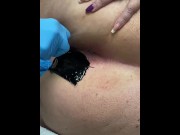 Preview 1 of Anal Wax 🍑👅 Getting my Brazilian done