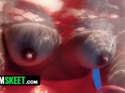 Preview 2 of Underwater Blowjob And Oiled Sex With Curvy Teen Adara Love - TeamSkeet