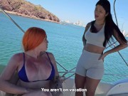 Preview 2 of My transgender boss invites me on a yacht ride and convinces me to Fuck Outdoors