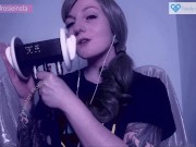 Preview 6 of SFW ASMR Dark Mode Rainy Day - PASTEL ROSIE Mouth Sounds and Breathing - Tattooed Fansly Amateur