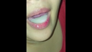 Amazing filipina blowjob and cum in mouth
