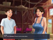 Preview 3 of Summertime saga #61 - My boss milks my cock with her tits - Gameplay