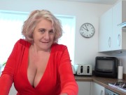 Preview 2 of Aunt Judy's - Busty BBW Housewife Camilla - Strip Poker Leads to POV Blowjob