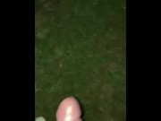 Preview 4 of HUGE Cumshot in GARDEN after 3 HOURS of Wanking