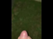 Preview 5 of HUGE Cumshot in GARDEN after 3 HOURS of Wanking