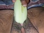 Preview 1 of Eating Cucumber Outta Granny Pussy 🇯🇲 ❤️🔥