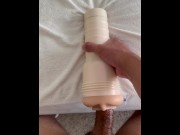 Preview 1 of Father’s Day bedroom fuck fest. Kendra Lust fleshlight is the best toy to fuck this long