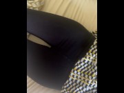 Preview 1 of her leggings turned me on and I cum on them