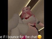 Preview 3 of Catgirl kanako begs for cock while shes vtubing and lewdtubing for chat! Spicy Catgirl content!