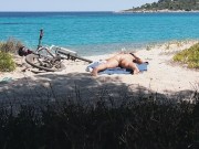 Preview 6 of VOYEUR sexy wife Sun Tanning NAKED