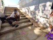 Preview 5 of 【public outside】 I had sex in front of the homeless man and masturbated for him. (2-2)