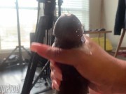 Preview 2 of DRIPDROP Ebony Faye Noir Jerks Cummy Dick Post Orgasm Torture BBC Handjob