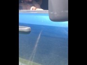 Preview 3 of Girl caught guy masturbating in public in his truck while watching and jerking off to woman