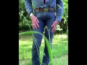 Preview 4 of Country Style Part 3, Sunny Day Rewetting in my Tight Jeans