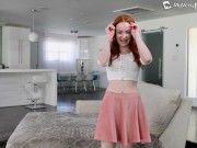 Preview 3 of MYVERYFIRSTTIME First Scene With Skinny Redhead Addison Blaine