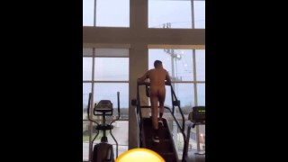 Public gym naked workout