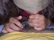 Preview 3 of Sucking my dick deep throat Indian girlfriend..