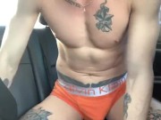 Preview 3 of Jerking off in the back seat of a taxi long way