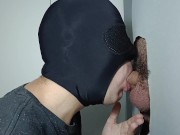 Preview 3 of Macho comes to the gloryhole for the first time, nervous and eager to cum in my mouth without warnin