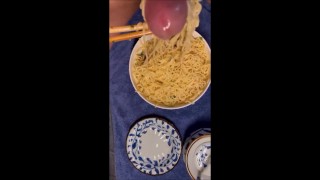 Today's menu - Cum Noodle; Eat It Or Starve!