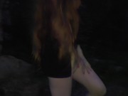 Preview 2 of Girl pissing in the bushes