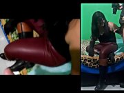 Preview 1 of Custom Clip for a fan, Fetishwife does Assjob until cumshot in worn leather leggings & riding boots
