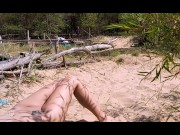 Preview 1 of Beautiful Girl Relaxing Under The Sun On The Nudist Beach