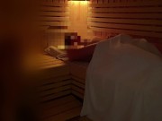Preview 3 of Public sauna flashing stangers | huge cumshot