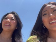 Preview 4 of two asian lesbian hotties hook up in miami