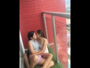 Preview 6 of I fuck my stepbrother's girlfriend on the terrace of her apartment