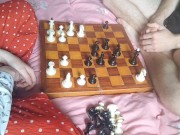 Preview 4 of chess game with stepmother ended with blowjob and tight cunt fucking