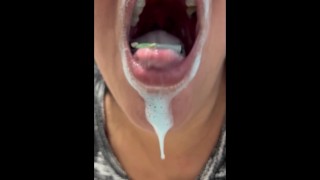 Stepdaughter brushed her teeth with Sperm