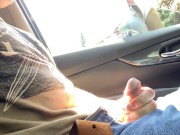 Preview 2 of Busty Stranger Sucked in the Car and Fucked for Money - Russian Amateur with Dialogue