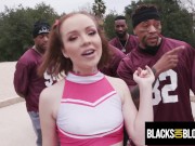 Preview 2 of College Cheerleader Gangbanged By Entire Rival Football Team - BlacksOnBlondes