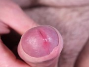 Preview 3 of Extreme close up and slow motion while playing with small penis exposing head getting erect
