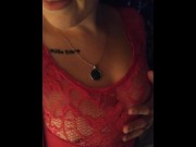 Preview 4 of Red lace nipple play