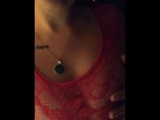 Preview 5 of Red lace nipple play